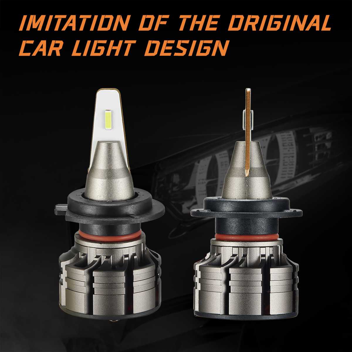 H7 LED Headlight Bulbs 18W 6000LM 6000K | 2 Bulbs