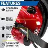 PAIR - H80 Track Talk Linkable Intercom Headsets - Bring The Conversation To The Circle Track NASCAR event