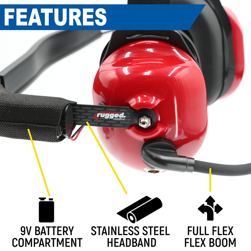 H80 Track Talk Linkable Intercom Headset - Bring The Conversation To The Circle Track NASCAR event