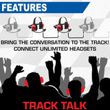 H80 Track Talk Linkable Intercom Headset - Bring The Conversation To The Circle Track NASCAR event