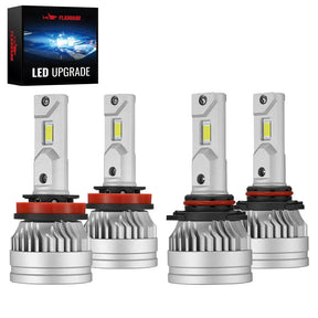 H11 9005 150W 6500K 28000LM White IP67 LED Headlight Bulbs 2 Pairs Flashark