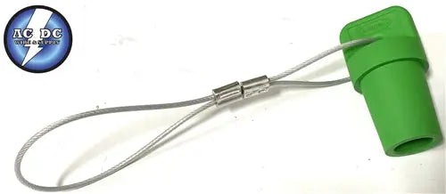 Male Device Cap, For 300/400A 600V AC/DC, Single Conductor Series 16 Cam lock. GREEN AC/DC WIRE AND SUPPLY