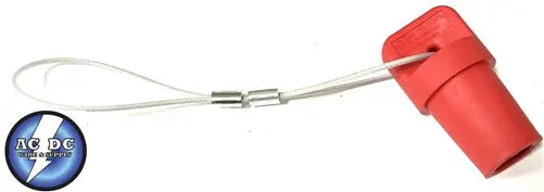 Male Device Cap, For 300/400A 600V AC/DC, Single Conductor Series 16 Cam lock. RED AC/DC WIRE AND SUPPLY