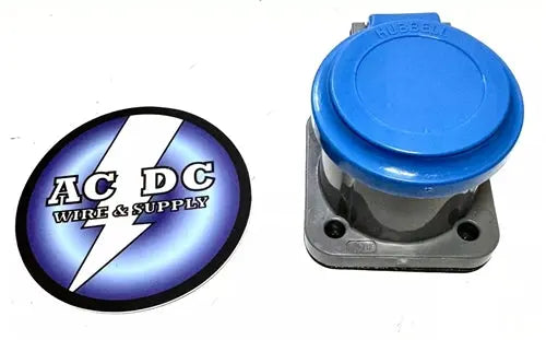 Hubbell HBLNCBL Single Pole Connector, Non-Met Cover, BLUE Camlock series 16 AC/DC WIRE AND SUPPLY