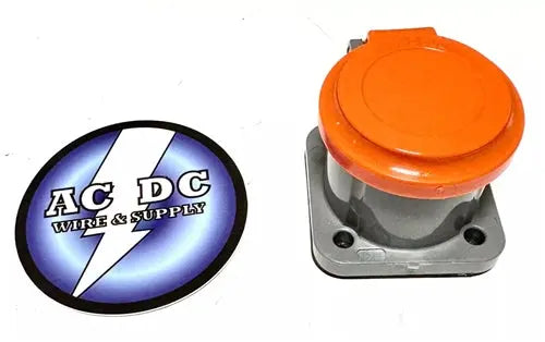 Hubbell HBLNCO Single Pole Connector, Non-Met Cover, ORANGE Camlock series 16 AC/DC WIRE AND SUPPLY