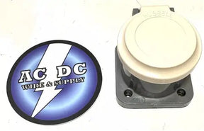 Hubbell HBLNCW Single Pole Connector, Non-Met Cover, White Camlock series 16 AC/DC WIRE AND SUPPLY