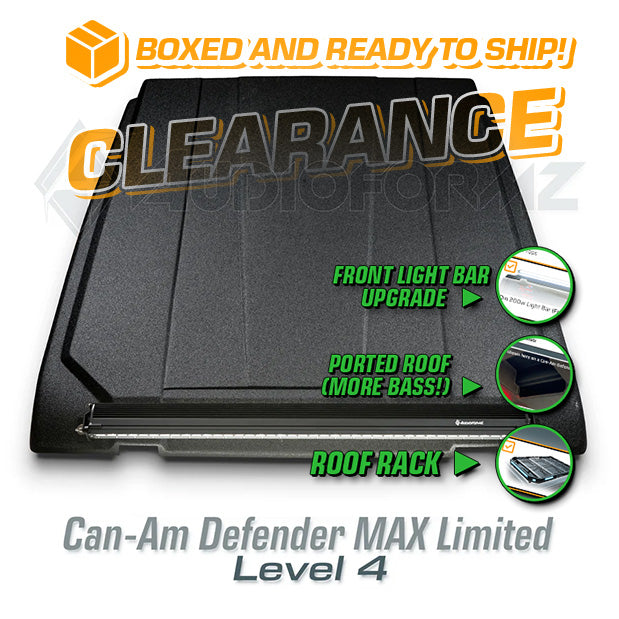 2016-2025 Can-Am Defender MAX Limited/Cab LEVEL 4 Stereo Top (4-Door, HD7-HD10) + Roof Rack Can-Am