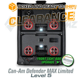 2016-2025 Can-Am Defender MAX Limited/Cab LEVEL 5 Stereo Top with Light Bar (4-Door, HD7-HD10) Can-Am