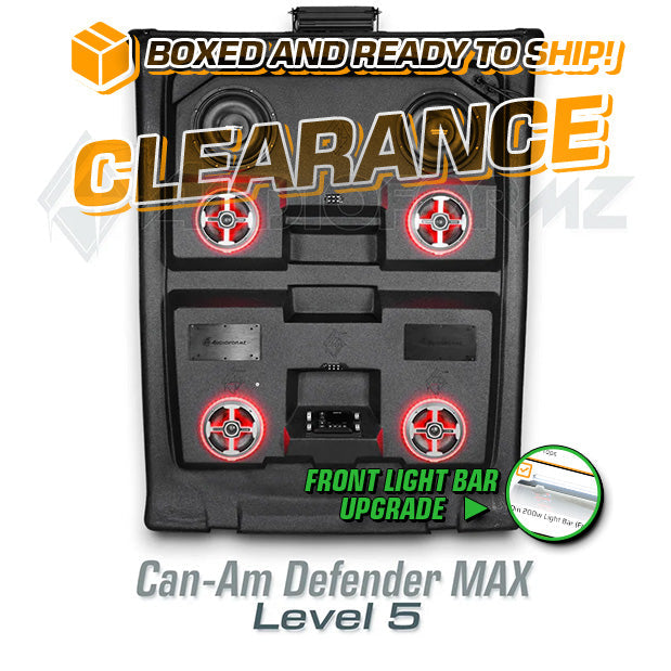 2016+ Can-Am Defender MAX LEVEL 5 Stereo Top with Light Bar (4-Door, HD7-HD10) Can-Am
