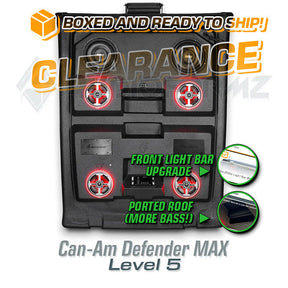 2016+ Can-Am Defender MAX LEVEL 5 Stereo Top Ported with Light Bar (4-Door, HD7-HD10) Can-Am