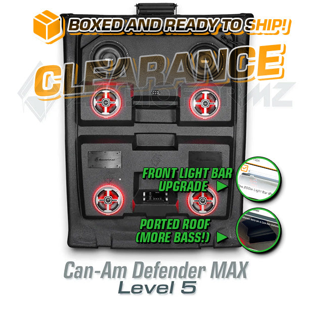 2016+ Can-Am Defender MAX LEVEL 5 Stereo Top Ported with Light Bar (4-Door, HD7-HD10) Can-Am