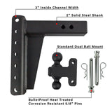 Bulletproof Heavy Duty 8” Drop/Rise Hitch 2" Box Steel Shank