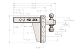 Bulletproof Heavy Duty 6” Drop/Rise Trailer Hitch 2.5" Box Steel Shank