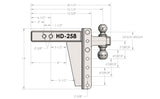 Bulletproof Heavy Duty 8” Drop/Rise Trailer Hitch 2.5 Box Steel Shank