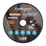 150Ft 8K Active Optical Fiber HDMI Cable (HDO-3D21R150-8K) Audiopipe