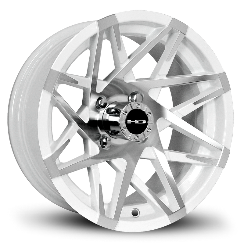 HD Golf Canyon 12x7 | -14 Offset Gloss White/Machined Face