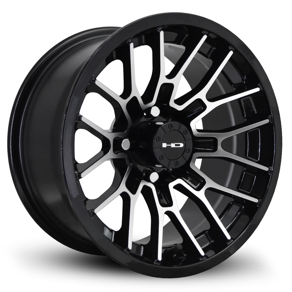 HD Golf RTC 14x7 | -14 Offset Gloss Gun Metal/Machined Face