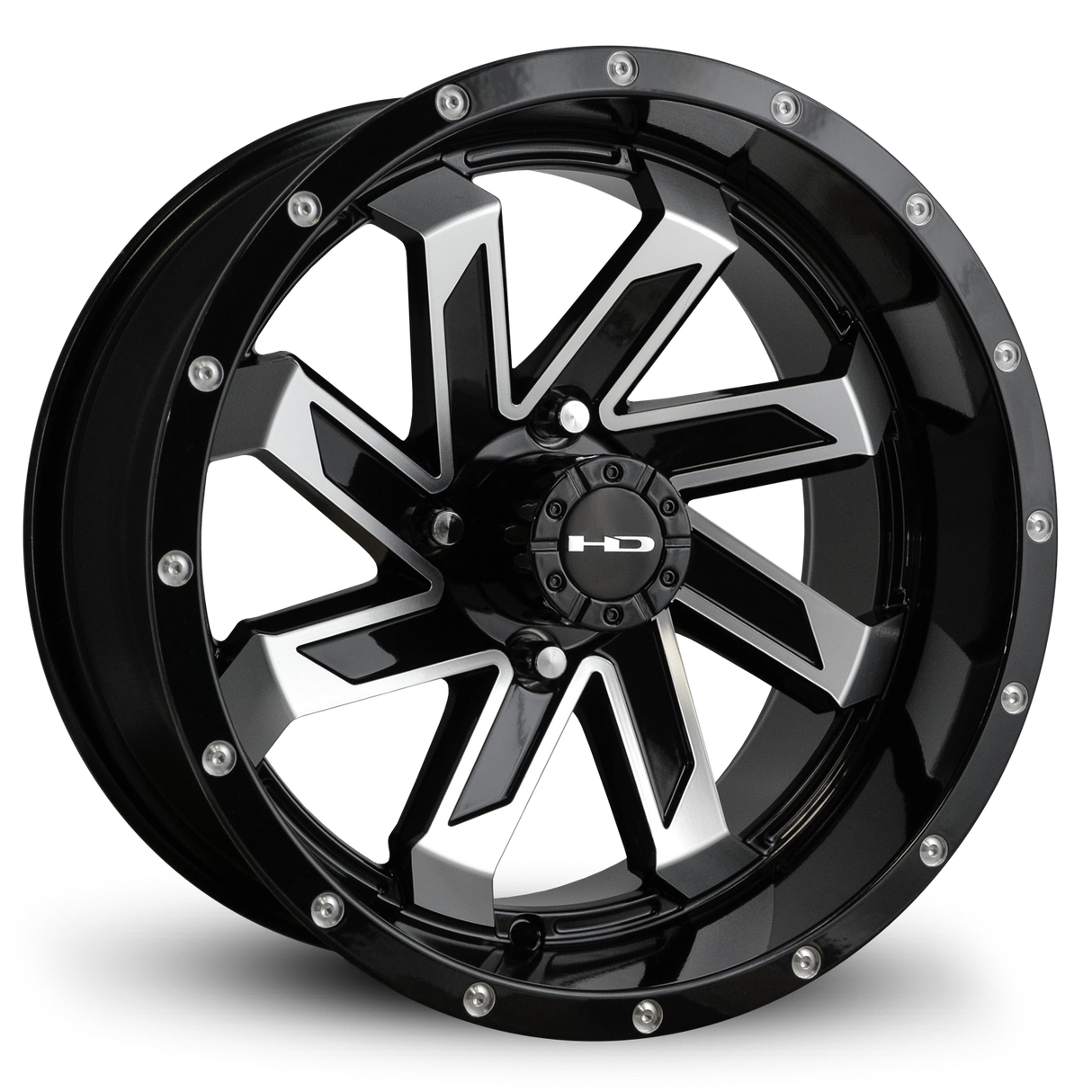 HD Golf Saw 12x7 | -14 Offset Gloss Black/Mchnd Face w/Rvts