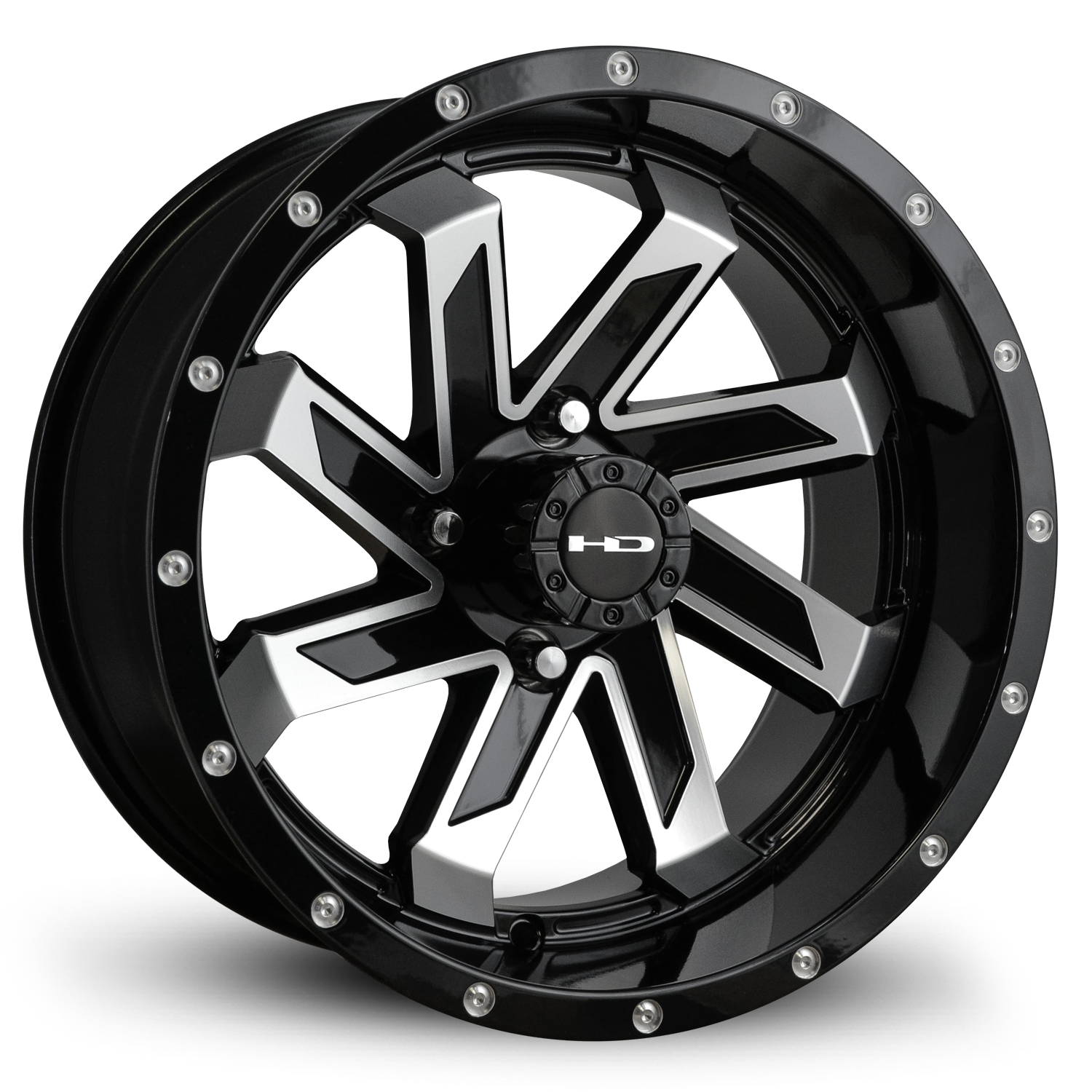 HD Golf Saw 12x7 | -14 Offset Gloss Black/Mchnd Face w/Rvts