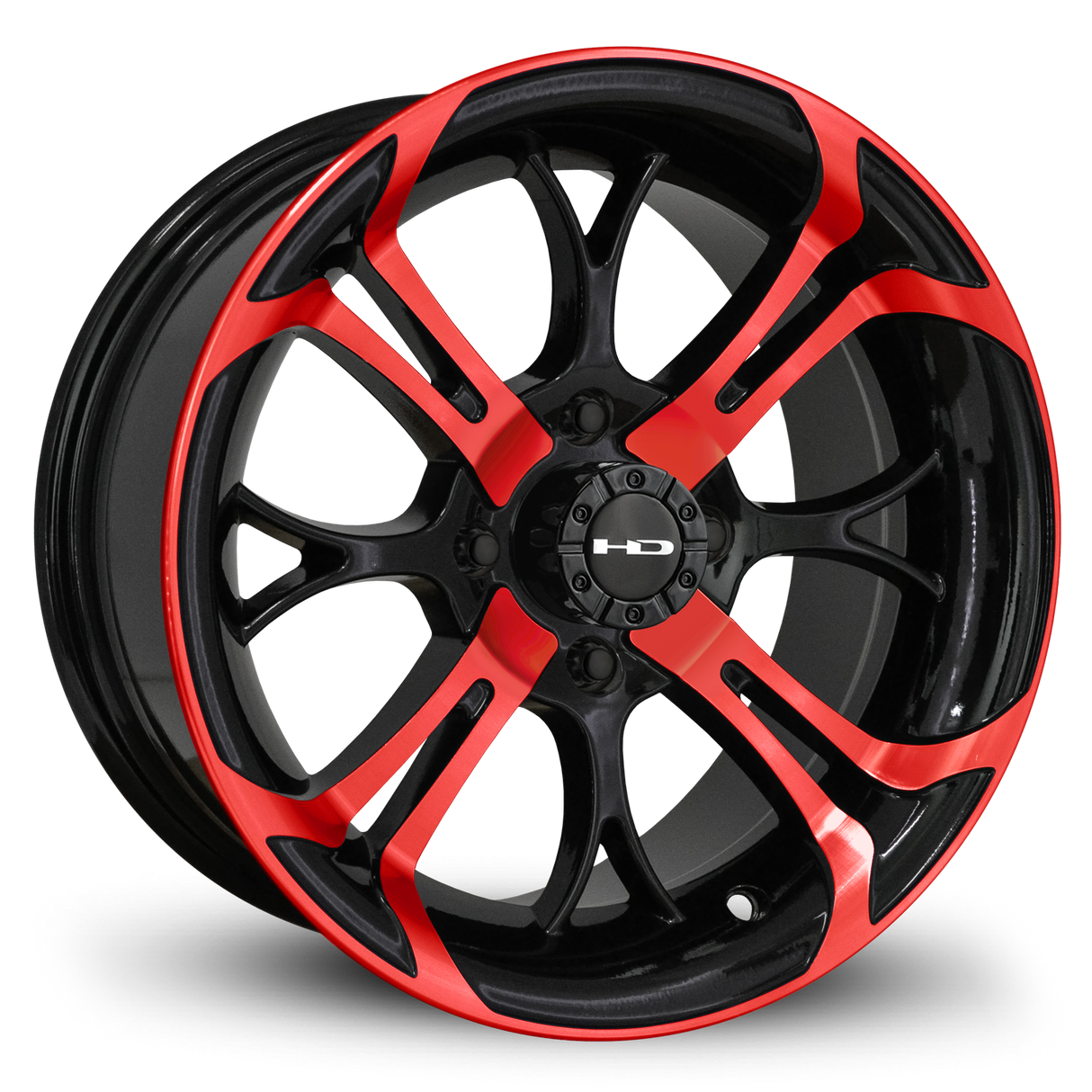 HD Golf Spinout 14x7 | -10 Offset Gloss Red&BK/Machined Face