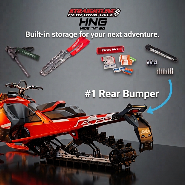 Straightline Performance Hide-N-Go Rear Storage Bumper for Ski-Doo Gen 4/Gen 5 & Lynx Radien