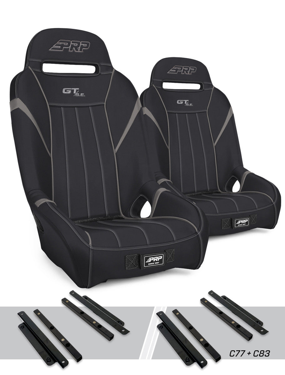GT/S.E. Suspension Seats Kit for Polaris General, RZR S 900, 900 Trail, Trail, XP 1000, Turbo, Turbo S, RS1 by PRP