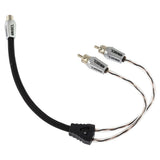 Level 3 RCA 100% Copper OFC Y Connector 1 FEMALE to 2 MALE -  BLACK / RED Kit