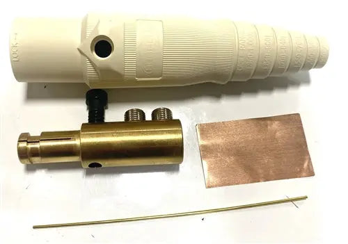 Hubbell series 16 WHITE CAM LOCK 400 AMP MALE AC/DC WIRE AND SUPPLY