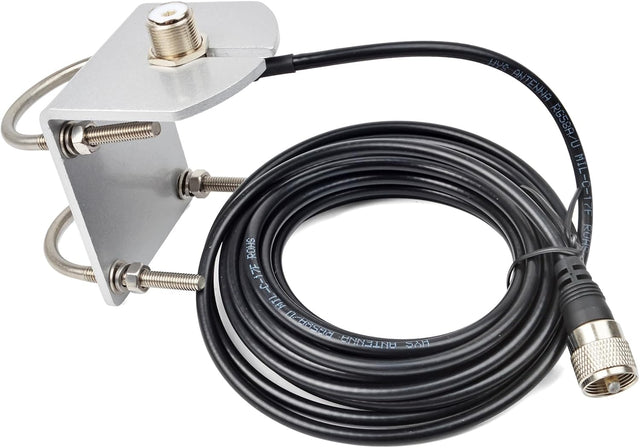 HYS L Shape Mount Mobile Antenna Bracket SO239 to PL-259 TekShack