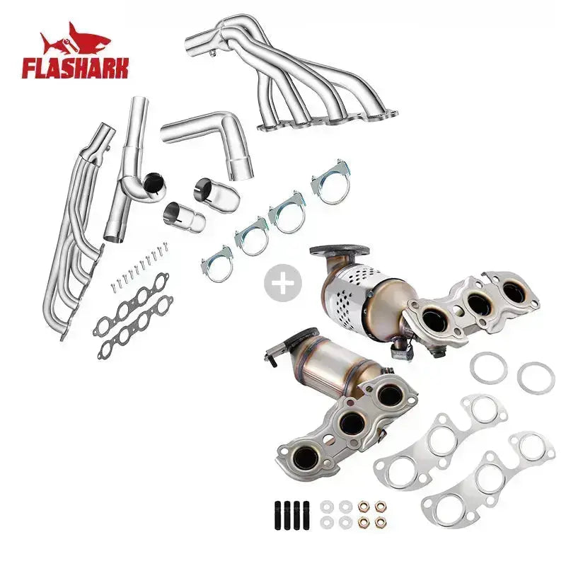Long Tube Headers For 2014-2017 Chevy Silverado 1500/Tahoe GMC Sierra 1500/Yukon Cadillac Escalade 5.3L 6.2L V8 | 2WD 4WD Flashark