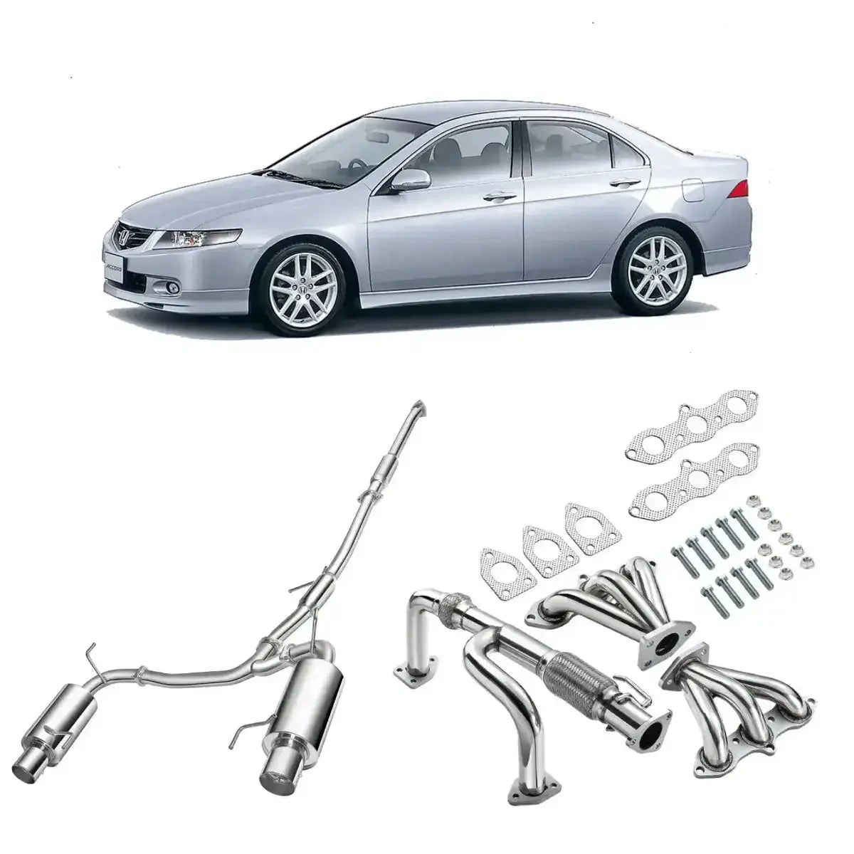 Exhaust Header for 1998-2002 Honda Accord J30 3.0L 1999-2003 Acura CL/TL J32 3.2L V6 Flashark
