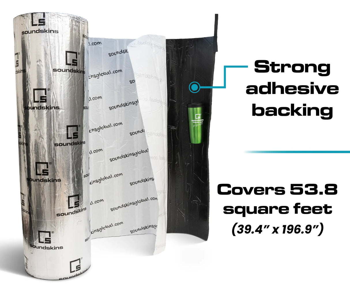 SoundSkins | Heat Shield Thermal Insulation and Sound Deadening Kit | SSK-HTSHLD | Engine & Firewall, Dual Layer Insulated Mat, 54 sq ft SoundSkins Global
