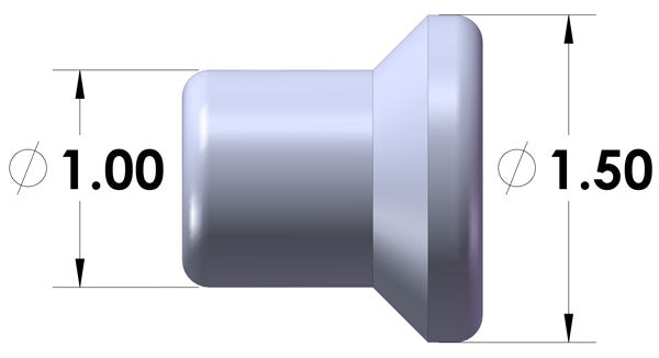 3/4-16 Heavy Wall Left Hand Thread Tube Insert for 1 Inch ID Tubing