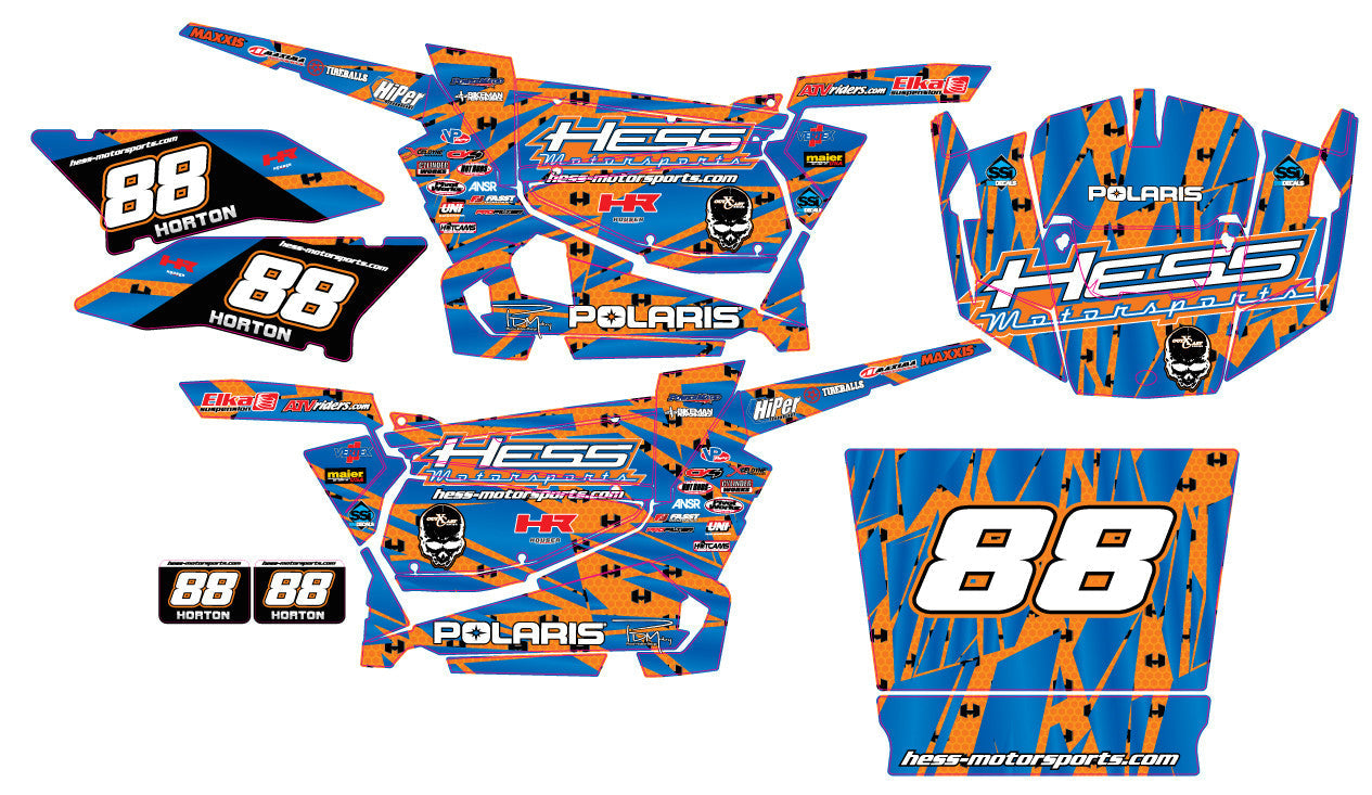 Polaris RZR XP 900 Graphic Kit - Hess Motorsports Custom Kit