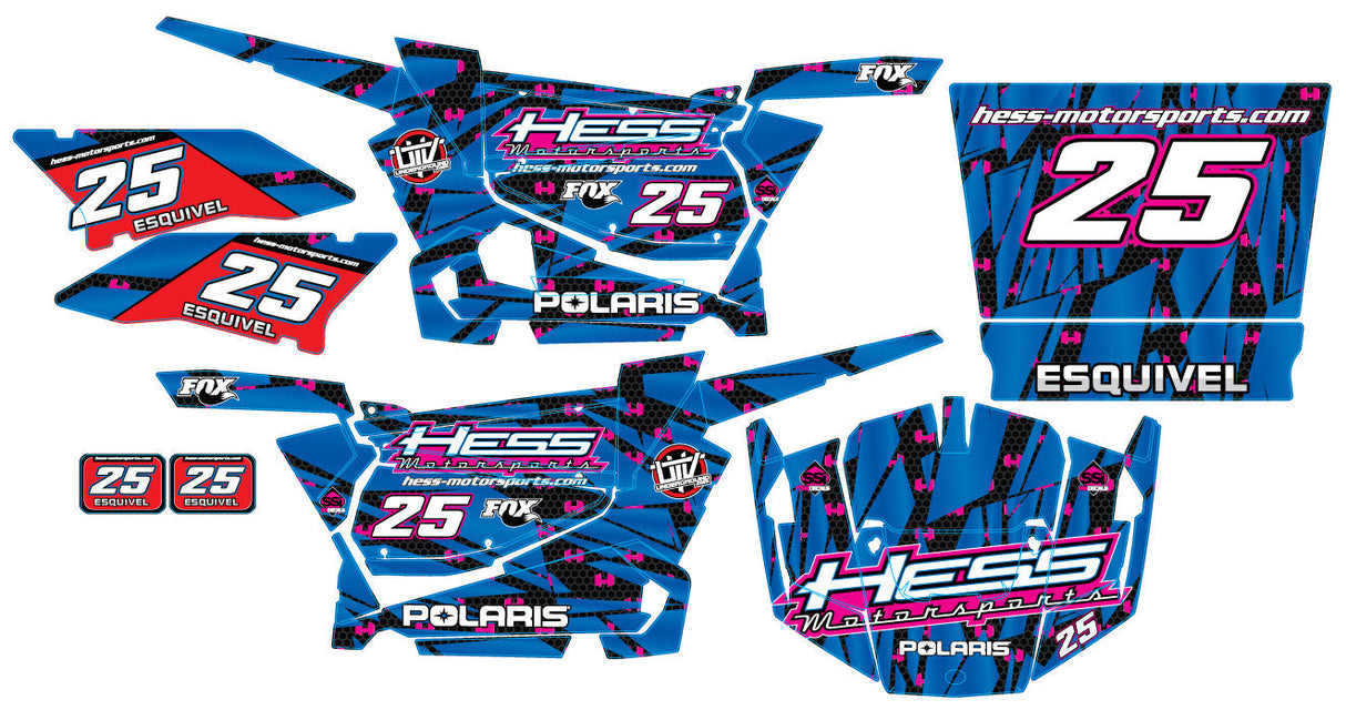 Polaris RZR XP 1000 Graphic Kit - Hess Motorsports Custom Kit