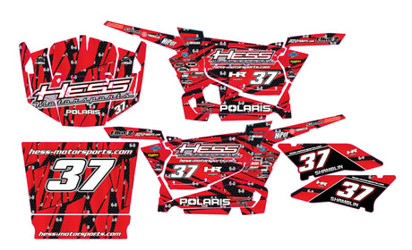 Polaris RZR XP 900 Graphic Kit - Hess Motorsports Custom Kit