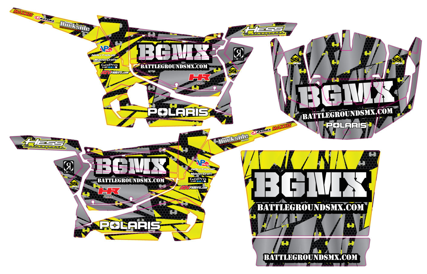 Polaris RZR XP 1000 Graphic Kit - Hess Motorsports Custom Kit