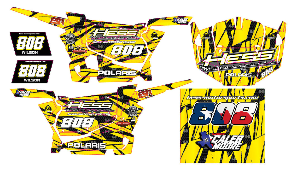 Polaris RZR XP 1000 Graphic Kit - Hess Motorsports Custom Kit