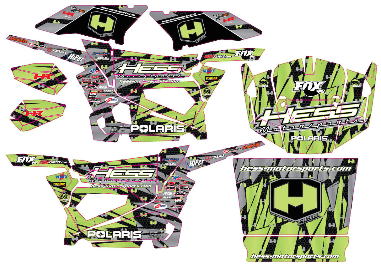Polaris RZR XP 900 Graphic Kit - Hess Motorsports Custom Kit