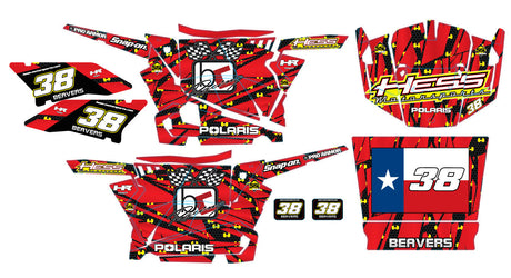 Polaris RZR XP 900 Graphic Kit - Hess Motorsports Custom Kit