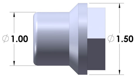 3/4-16 Hex Left Hand Thread Tube Insert for 1 Inch ID Tube