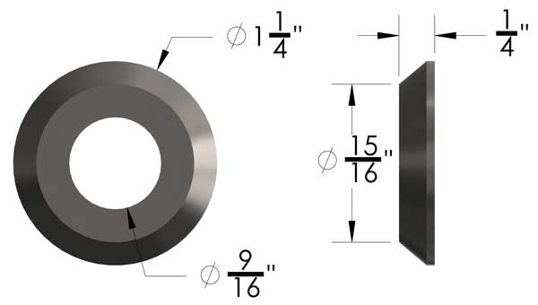 Weld Washer 9/16" 6 Pack
