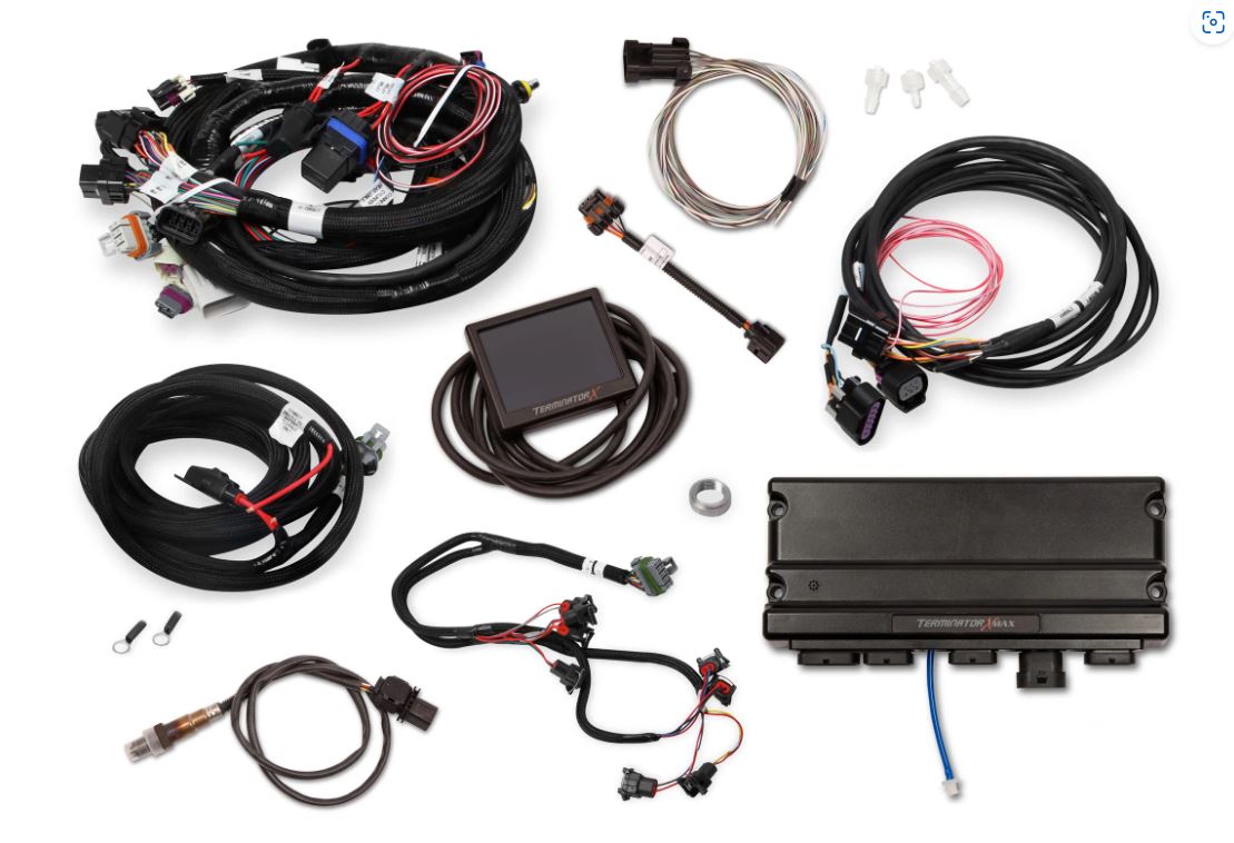 GM LS Compatible 376 c.i. Pro Series Engine - 530 Horsepower - Deluxe Dressed - Polished Pulley Kit - Holley Terminator X EFI System