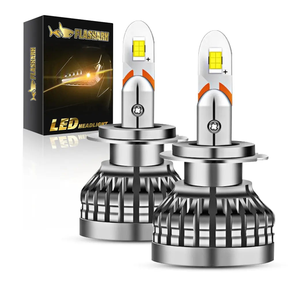 9005/HB3 H4 H7 H11 H13 LED Headlight Bulbs 80W 6400LM 6000K 2 Bulbs Flashark