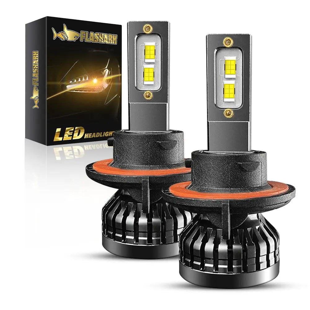 9005/HB3 H4 H7 H11 H13 LED Headlight Bulbs 80W 6400LM 6000K 2 Bulbs Flashark