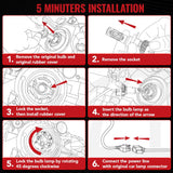 H11 H8 H9 LED Headlight Bulbs 60W 6500K ‎‎‎16000LM White 2Pcs for Chevrolet/Ford/Toyota/Dodge/GMC/Honda/Nissan/Lexus/Jeep/Mazda Flashark