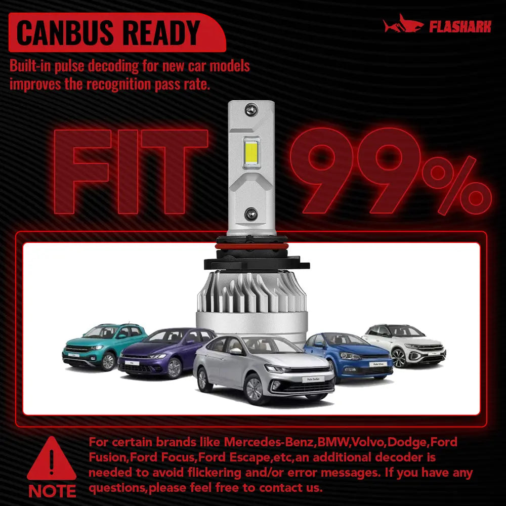 9006/HB4 LED Headlight Bulbs 100W 6500K ‎22000LM White 2Pcs for Chevrolet/Ford/GMC//Toyota/Dodge/Honda/Nissan/Lexus/Jeep/Mazda