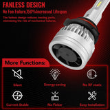 9006/HB4 LED Headlight Bulbs 100W 6500K ‎22000LM White 2Pcs for Chevrolet/Ford/GMC//Toyota/Dodge/Honda/Nissan/Lexus/Jeep/Mazda