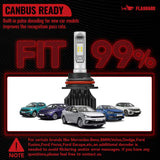 9007/HB5 LED Headlight Bulbs 100W 6500K ‎‎14000LM White 2Pcs Dual-function Flashark