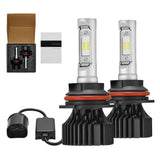 9007/HB5 LED Headlight Bulbs 100W 6500K ‎‎14000LM White 2Pcs Dual-function